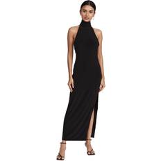 Norma Kamali Turtle Side Slit Neckholder - Svart
