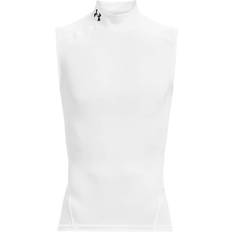 Bianco - Uomo Strati di base Under Armour Maglia Senza Maniche HeatGear Mock Da Uomo - White