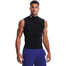 Negro Camisetas de tirantes Under Armour Comp Mock Sl Black Male