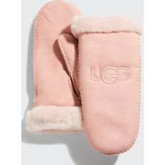 S Guanti Shearling Ugg Embroider Mitten - Black