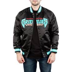 Mitchell & Ness Outerwear Mitchell & Ness Lightweight Satin Jacket NBA Memphis Grizzlies Black