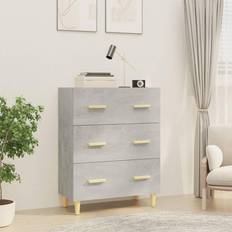 vidaXL Byrå betonggrå 70x34x90 Sideboard