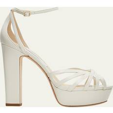 Jimmy Choo Isra Leather Platform Sandals - Beige