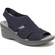 Bzees Womens Daytona Slingback Wedge Sandals Black