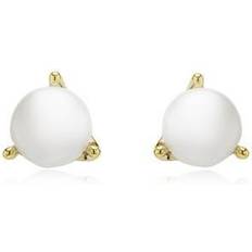 Kate Spade New York Brilliant Statements Mini Trio Prong Studs Earrings Cream/Gold One