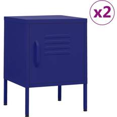 VidaXL Blue Bedside Tables vidaXL Nightstands 2 Bedside Table