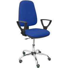 Bleu Chaises de bureau P&C Socovos Bali Bleue Accoudoirs Fixes Chaise de bureau