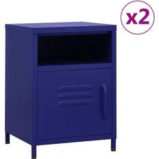 Blue Bedside Tables vidaXL Nightstands 2 Bedside Table