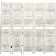 vidaXL 5-panels 178,5x166 massivt træ antik Rumdeler