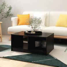 Furniture vidaXL black Solid Pinewood Coffee Table