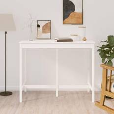 vidaXL White Solid Pine Bar Table