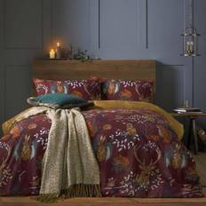 Red Bed Linen Riva Forest Fauna Duvet Cover Green, Red, White