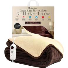 Textiles Electric Heated Blankets Brown, White