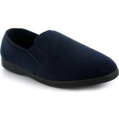British Knights (13 (Adults' New Mens/Gents Navy Fleece Upper Twin Gusset Fleece Slippers