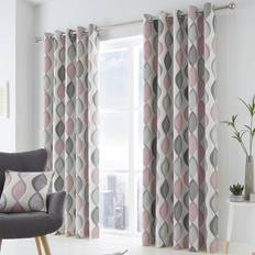 Curtains & Accessories Fusion Lennox Blush Eyelet