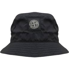 Nero Cappelli a secchiello Stone Island Boy's Coated Bucket Hat - Black