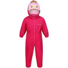 Regatta Girl's Childrens/Kids Charco Princess Waterproof Puddle Suit Pink/Fuchsia