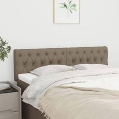 vidaXL Hoofdborden 2 st 72 x 7 x 78/88 cm Stof Taupe