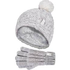 Babies Mittens Children's Clothing Heat Holders Girl's Glacier Peak Hat & Gloves - Oatmeal Twist