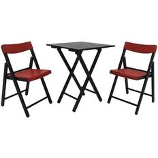 Red Bistro Sets Garden & Outdoor Furniture Tramontina Teak Wood 3 Pcs. Bistro Set