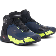 Chaussures de cyclisme Alpinestars CR-X Drystar Riding Chaussures - Black/Dark Blue/Yellow Fluo