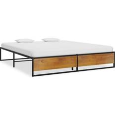 Double bed vidaXL Bed Frame Black Double Bettrahmen