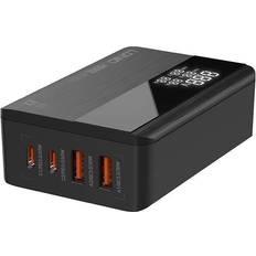 Mac laddare LDNIO 4-portars 65W PD QC 2xUSB-C och 2xUSB-A Mac-laddare med display