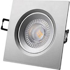 Downlight led Edm Downlight led 5W carré 110mm Chromé Blanc Chaud 3200K