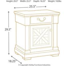 Ashley Black Bedside Tables Ashley Signature Bolanburg Farmhouse Bedside Table