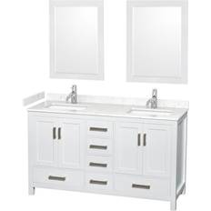 White Bathroom Mirrors Wyndham Collection Sheffield Double