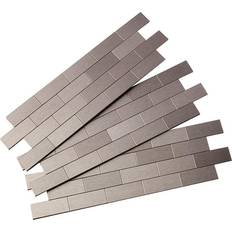Aspect Peel and Stick Backsplash 12.5 x 4 Pollici Subway Piastrelle in Metallo Inossidabile Opaco Confezione da 3