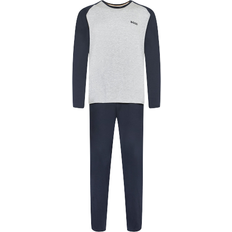 Elastano/Lycra/Spandex - Hombre Ropa de dormir HUGO BOSS Refined Long Set - Grey/Navy