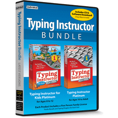 PC Games Typing Instructor Bundle: Typing For Kids Platinum & Typing Instructor Platinum Individual