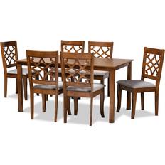 Baxton Studio Mael Dining Set 35.4x59.1" 7