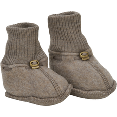 Beige Babysko Børnesko Mikk-Line Wool Footies - Melange Denver