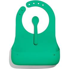 Green Food Bibs Avanchy Roll & Go Silicone Bibs for Babies Spoon