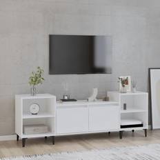 Tv bord hvid højglans vidaXL 160 x 35 x 55 cm Konstrueret Træ Hvid Højglans TV-bord