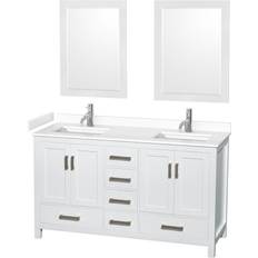 White Bathroom Mirrors Wyndham Collection Sheffield Double Bath