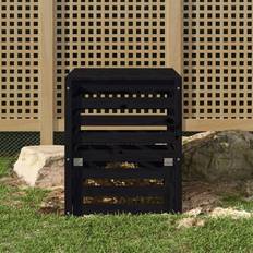 Black Compost vidaXL Composter Black 63.5 x 63.5 x 77.5 cm