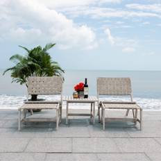 Gray Outdoor Lounge Sets Safavieh Darryl Collection PAT7078B Outdoor Lounge Set