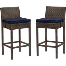 Blue Outdoor Bar Stools modway Conduit Bar Stool