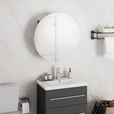 Rundt spejl led vidaXL Badeværelsesskab Med Rundt Spejl Og LED-Lys 40 x 40 x 17.5 cm