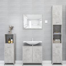 vidaXL Bathroom Set Concrete Washroom