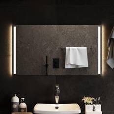 Spejl badeværelse lys 50 cm vidaXL Badeværelsesspejl med LED-lys 80 x 50 cm