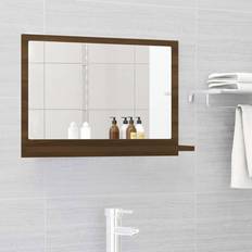 Bathroom Mirrors vidaXL Bathroom Mirror Brown