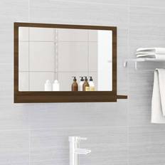 vidaXL Specchio Da Bagno Rovere 60 x 10.5 x 37 cm Multistrato