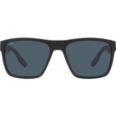 Costa Del Mar Solbriller Costa Del Mar Paunch XL Polaroid Sunglasses - Matte Black/Polycarbonate Gray