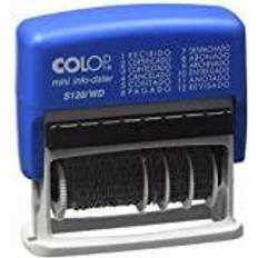 Sellos Colop Sello de entinaje s 120/wd formula/fecha 4mm español azul/bicolor 104961