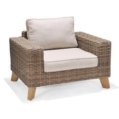 LifestyleGarden Bahamas Lænestol Teak Natur med Beige Pude
