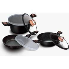 Berlinger Haus Cookware Berlinger Haus 7-Piece Kitchen Black Cookware Set with lid